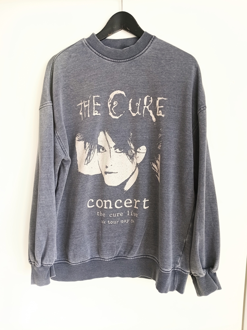 H&M Divided The Cure Robert Smith UK Tour Washed Grey 24"x27"